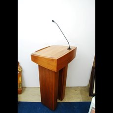Wood Lecturn With Microphone SKU QEG2HJ